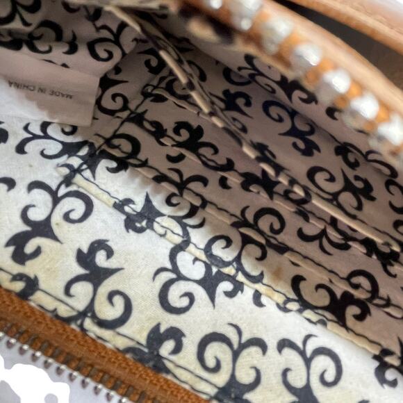 Hobo Purse Crossbody 'CRISTEL' Organizer Convertible Clutch Bag Cognac Brown - Picture 4 of 13